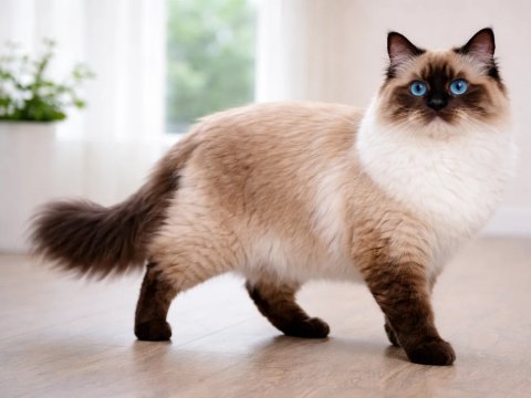 A colourpoint Ragdoll cat